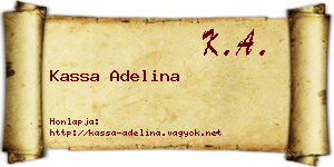 Kassa Adelina névjegykártya